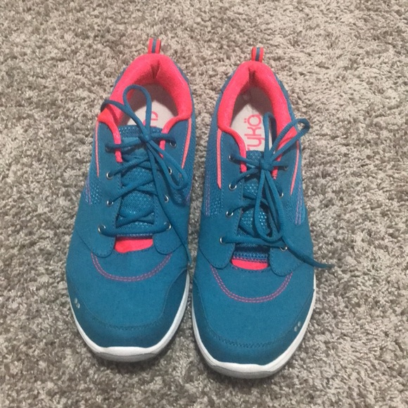 RYKA blue/orange memory form canvas sneakers (worn 1X) Excellent Condition - Picture 1 of 5